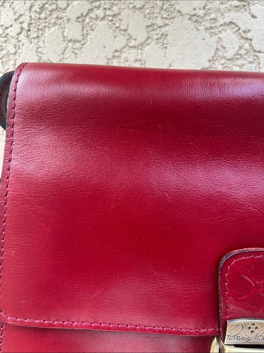 Patricia Nash Leather Crossbody Bag-Cherry Red-Gorgeous!!! - Picture 15 of 15